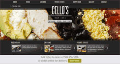 Desktop Screenshot of cellosrestaurant.com